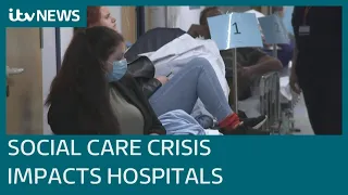 Hospitals overflowing with patients staying in beds amid social care crisis | ITV News