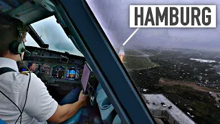 Schlechtes Wetter zur Landung in Hamburg! Ich nehme euch mit ins Cockpit! AeroNewsGermany