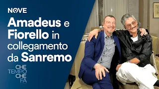 Che tempo che fa | Amadeus e Fiorello in collegamento da Sanremo