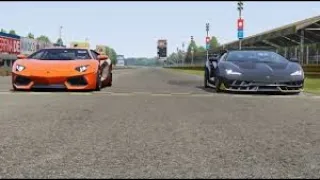 Monza Tam Kurs'ta Lamborghini Aventador LP700 4 vs Bugatti Veyron 16 4 SS
