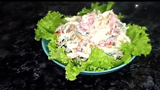 Rəngli Bibər Salatı | Dadlı Salat Resepti | Biber Salatası Tarifi