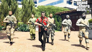 MICHAEL HIRED A PRIVATE ARMY IN GTA 5!!