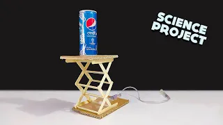 How to Make Hydraulic Powered Robotic Lift Crane from Ice crime Stick | Science Project