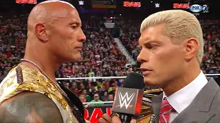 The Rock confronta Cody Rhodes Parte 2 - WWE RAW 8 de Abril 2024 Español