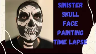 Sinister Skull Face Painting Time Lapse