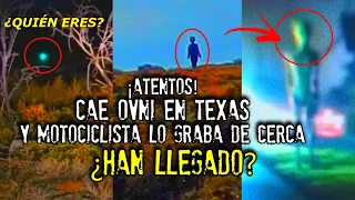 ¡Atentos! Cae OVNI en Texas y motociclista lo graba de cerca ¿Son gigantes?