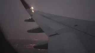 Вечерняя, пасмурная посадка на Airbus A320 в Шереметьево 03.12.2021г.