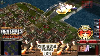 China Special Weapons 1 vs 5 HARD - Command Conquer Generals Zero Hour Shockwave (Bay of Pigs)