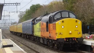 Colas Rail Class 37 No. 37116 + DBSO 37116 Pass Through Cholsey 30/10/2018