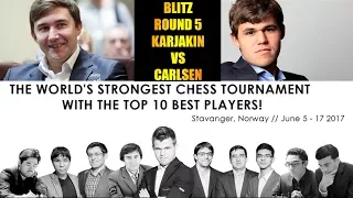 Sergey Karjakin vs Magnus Carlsen - Altibox Norway Chess Blitz 2017. - Round 5