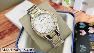 Fossil Riley Multi-function Two-Tone color wrist Watch for Women's | Model:ES3204 | Watch Zone