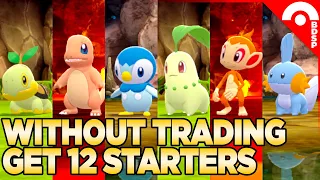How to Get All 12 Starter Pokemon WITHOUT TRADING in Brilliant Diamond & Shining Pearl