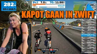 RACEN TEGEN DE MANNEN IN ZWIFT || VLOG