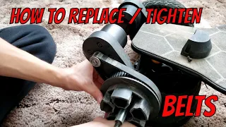 How to Replace or Tighten Your Belt on a Electric Skateboard / Raldey Board