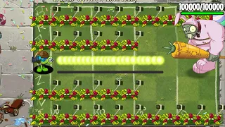 PvZ 2 Challenge - 100 Plant Max Level Vs Custom Easter Gargantuar 100000 HP - Who will Win?