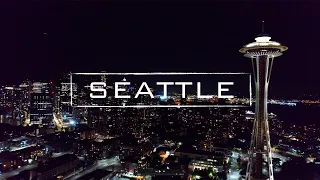 Seattle, Washington By Night | 4K Drone Footage