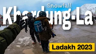 Khardungla Snowfall - Ladakh 2023 | Leh To Hunder | Nubra Valley | Episode 6 |#RudraShoots