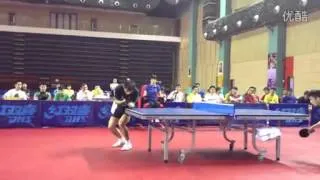 Zhang Jike vs Fan Zhendong last few points of the first set