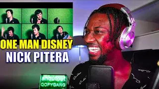 SINGER FIRST TIME REACTION - "One Man Disney Movie" Nick Pitera - Disney Medley