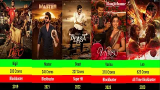 Vijay Thalapathy Hit and Flop Movies List | Leo | Varisu | Bigil | Master | Beast