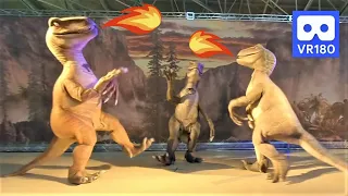 3D 180VR 4K Funny Dinosaurs Dancing Time in the Jurassic World Dominion Dinosaur Forest