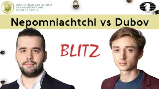 Ian Nepomniachtchi sacrifices two pawns against Daniil Dubov  | World Blitz 2019 |