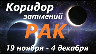 РАК ♋ КОРИДОР ЗАТМЕНИЙ 🚀  с 19 ноября -  по 4 декабря 2021👍 расклад прогноз  таро ! 🕑