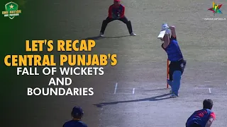 Let's Recap Central Punjab's Fall of Wickets And Boundaries | Pakistan Cup 2022-23 | PCB | MA2T