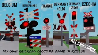 Roblox | A game that I created on a laptop | All railroad crossings