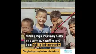 Strengthening primary health care for the future