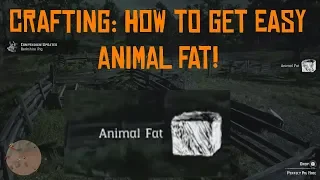 RDR2 | Crafting Tip: How to get easy animal fat! | Red Dead Redemption 2