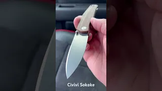 Civivi Sokoke Front Flipper in Micarta