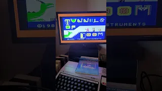 Tunnels of Doom with my  TI-99/4A setup