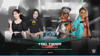 WWE2K24 Universe Mode KXW Story Part # 01-1 김지원&이유비 vs 지기 돌린&조이 스타크