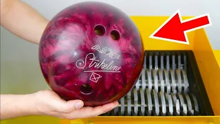 WHAT HAPPENS IF YOU DROP BOWLING BALL INTO THE SHREDDING MACHINE?