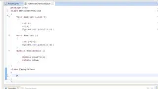 Java Programming Tutorial-25- Method Overloading Program