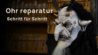 Krampus Ohr reparieren: Detaillierte Schritt-für-Schritt Anleitung - Holzkunst Eder Sebastian