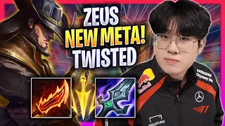 ZEUS CRAZY NEW META TWISTED FATE TOP! - T1 Zeus Plays Twisted Fate TOP vs Riven! | Season 2024