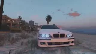 Grand Theft Auto V, BMW M5 E39 White. Visual IV. Красивые отрывки.