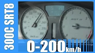 Chrysler 300C SRT8 0-200 km/h FAST! Acceleration Test Autobahn