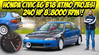 Honda Civic EG B18a2 240HP ile Gazladık / Atmosferik VTEC 8.800 RPM  / Carbon Parçalar / Test Ettik