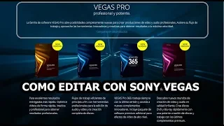 Como editar un video con Sony Vegas Para Principiantes