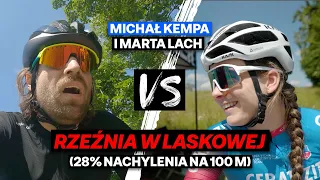 Michał Kempa zmierzył się z ZAWODOWĄ KOLARKĄ na NAJBARDZIEJ STROMYM podjeździe w Polsce!