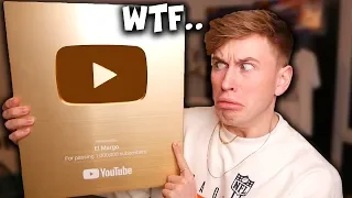 ich habe einen GOLDENEN PLAY BUTTON bekommen..