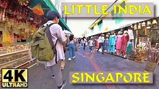 Little India in Singapore walking tour in [4K]