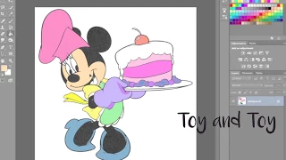 MINNIE MOUSE DESSERT Coloring | Learn the Colors - Coloring Videos for Kids, Children, Toddlers