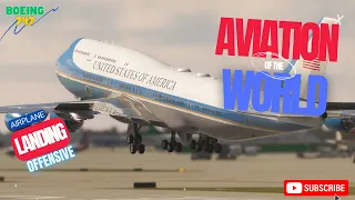 Very UNBELIEVABLE Aeroplane Landing!! Air Force One Boeing 747 Landing at Miami Airport