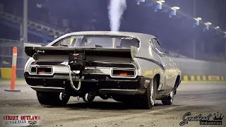 Street Outlaws Australia near CRASH plus all night Action from Tuffest NO PREP Cars in the County