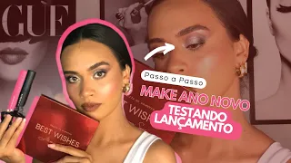 TESTANDO LANÇAMENTO MARI SAAD : PALETA BEST WHISHES | CURVEX E MÁSCARA ALL DAY LASHES + MAKE