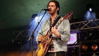 Hozier perform on the BBC Introducing stage at Glastonbury Festival 2014